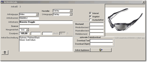 Augenoptiker Website Software