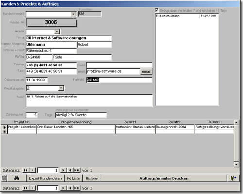 verwaltung Kaufleute Freiberufler Software