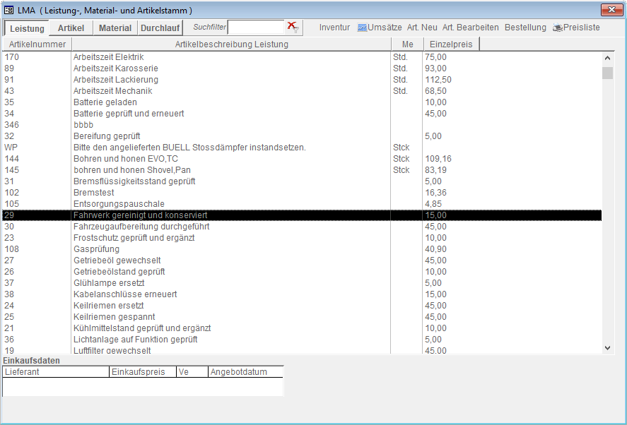 Werkstattsoftware Kfz Software Angebot Rechnung Termine Reifen Lager