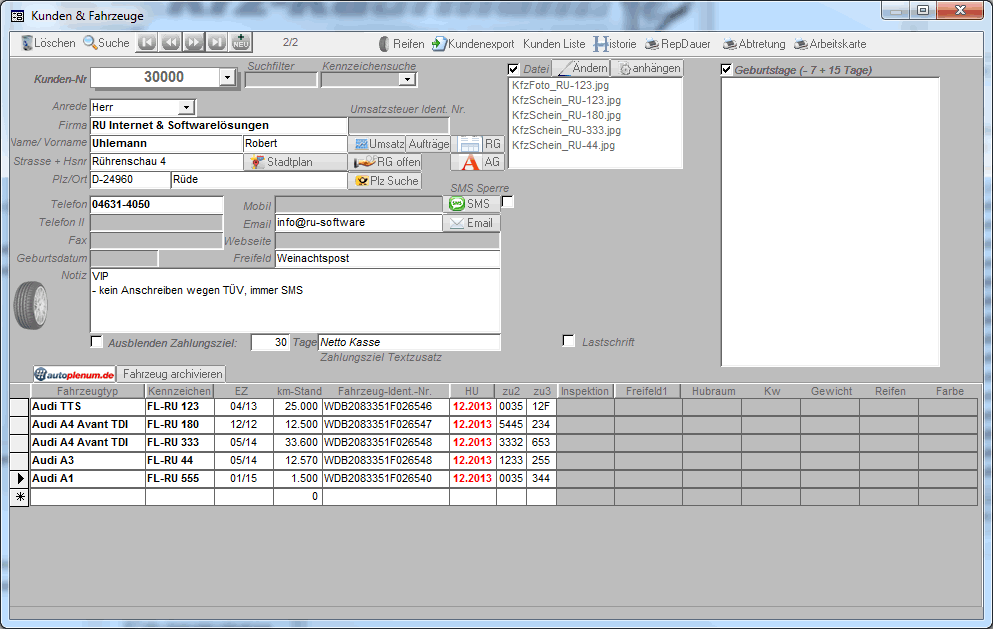 Werkstattsoftware, Kfz Software, Werkstatt Rechnungsprogramm