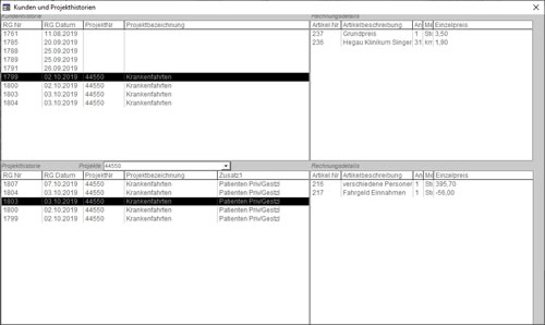  Kunden Historie Taxiunternehmen Taxibranche Software